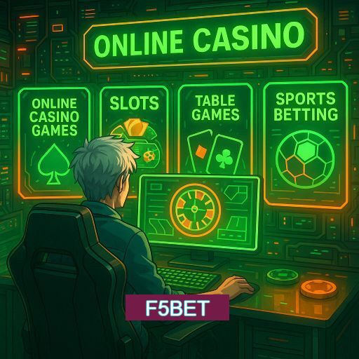 Imagem promocional do app oficial F5BET destacando a conveniência de jogar cassino online pelo celular ou navegador