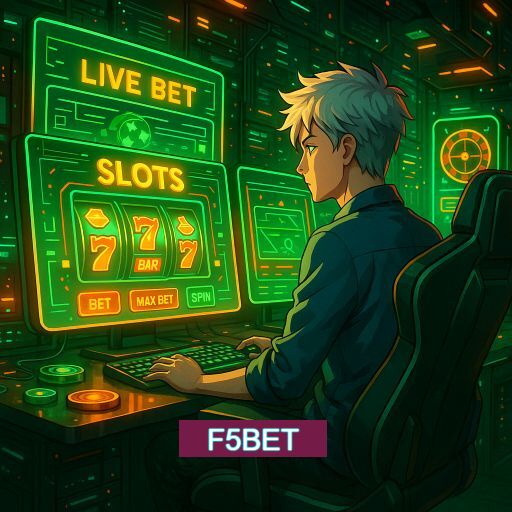 Imagem promocional do app oficial F5BET destacando a conveniência de jogar cassino online pelo celular ou navegador